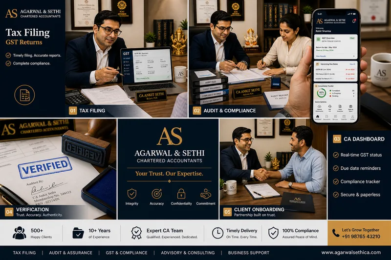 Agarwal & Sethi Chartered Accountants — Noida · CA Ankit Sethi · Tax · Audit · GST · Compliance · Business Advisory