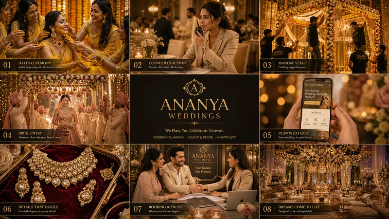 Ananya Weddings — luxury wedding planning, design & décor, hospitality · pan-India + destination