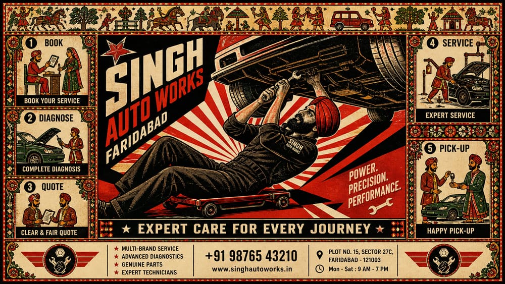 Auto-works typeset shop poster